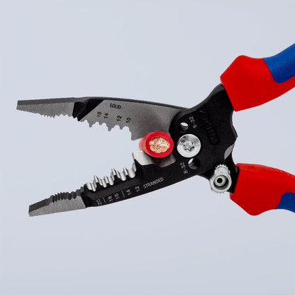 KNIPEX 13 72 8 Pinza pelacables multifunción versión americana con mangos ergonómicos pavonada 200 mm (8″)