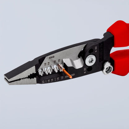 KNIPEX 13 72 8 Pinza pelacables multifunción versión americana con mangos ergonómicos pavonada 200 mm (8″)