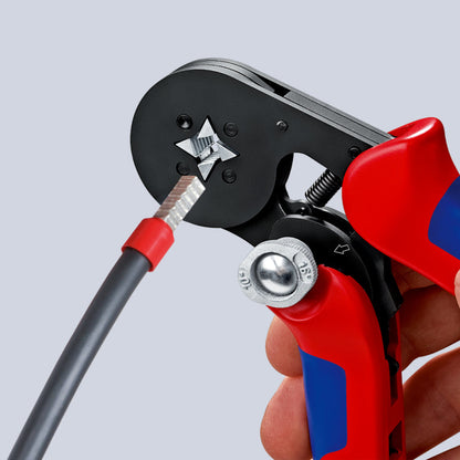 KNIPEX 97 90 09 Pinza crimpadora con surtido de punteras