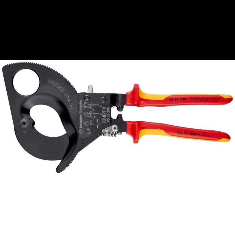 KNIPEX 95 36 280 Cortacables aislado (tipo matraca) 280 mm