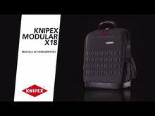 Cargar y reproducir el video en el visor de la galería, KNIPEX 00 21 50 LE Mochila para herramientas vacía Modular X18 530 mm
