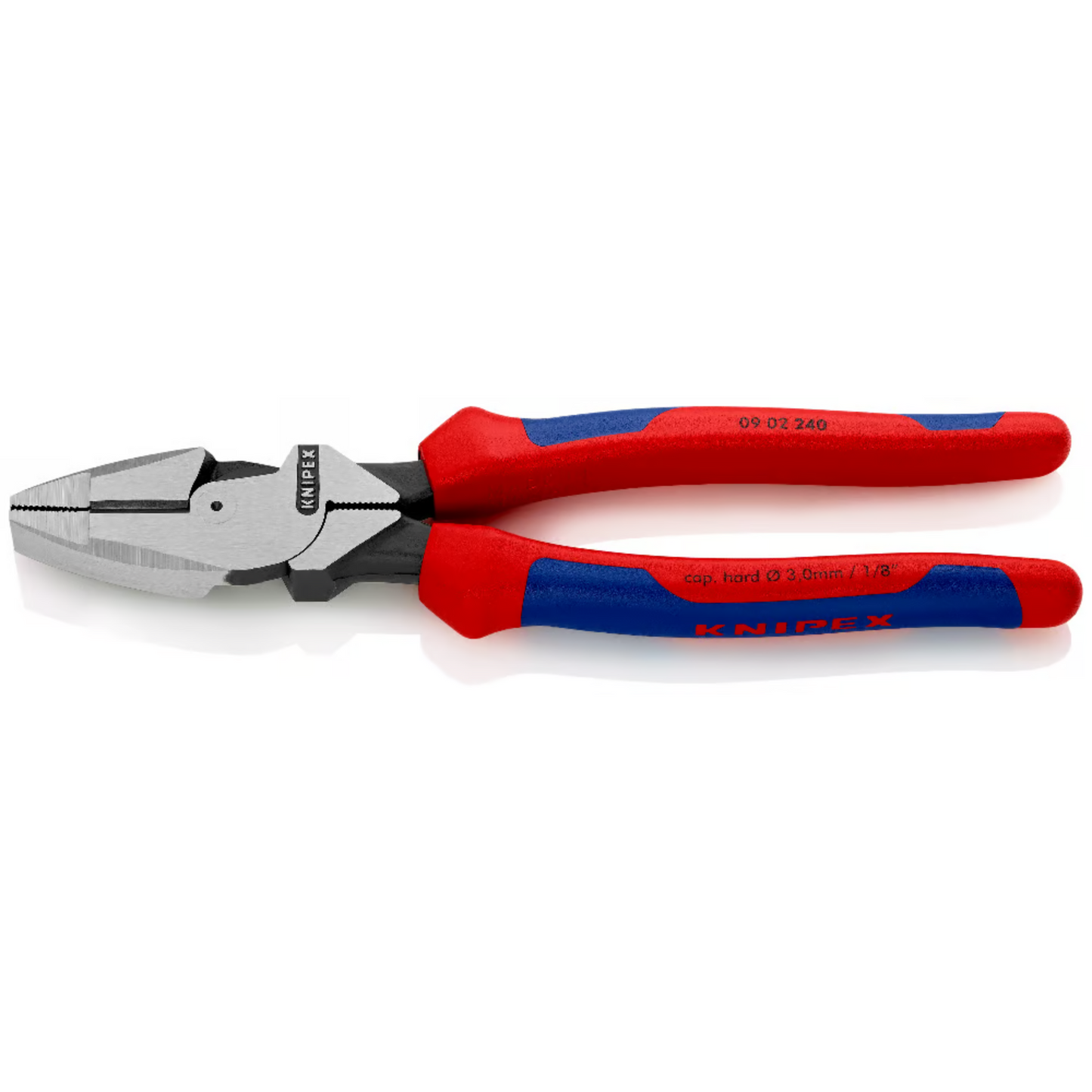 KNIPEX 09 02 240 Pinza de electricista modelo americano con mangos ergonómicos pavonada 240 mm (9.5″)