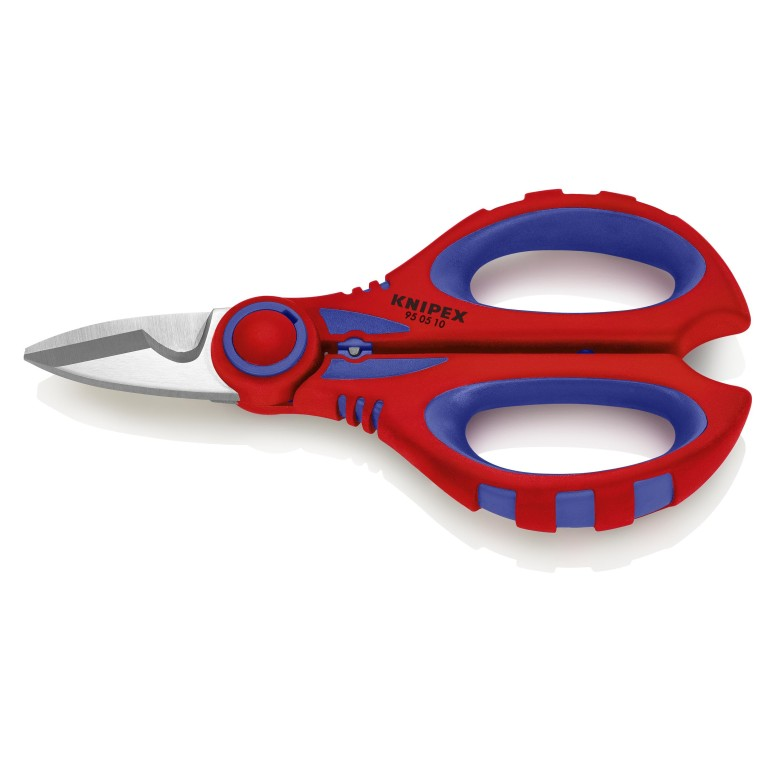 KNIPEX 95 05 10 SB Tijeras para electricista con crimpadora 160 mm