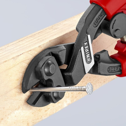 KNIPEX 71 22 200 T BK Cortapernos compacto CoBolt con anilla de protección anticaídas 200 mm (8″)