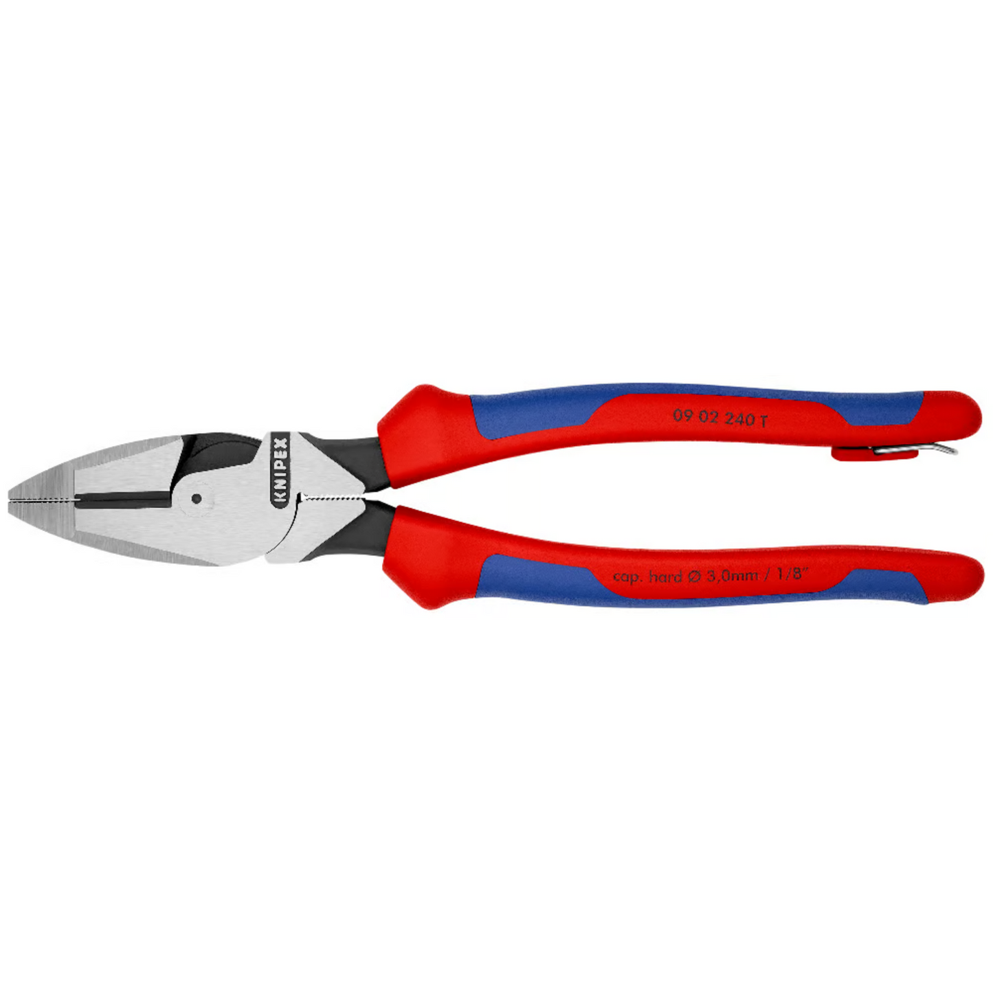 KNIPEX 09 02 240 T BK Pinza de electricista mod. americano con mangos ergonómicos con protección anticaídas pavonada 240 mm (9.5″)
