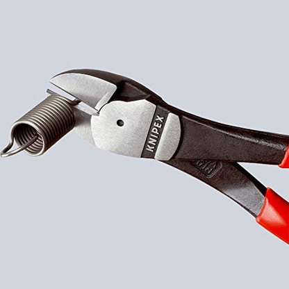 KNIPEX 74 02 250 SB Pinza de corte diagonal de alta palanca con mangos ergonómicos pavonada 250 mm (10'')