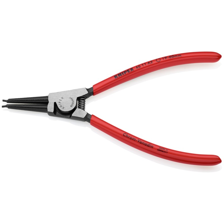 KNIPEX 46 11 A2 SB Pinza para anillos de retención externos 180 mm (7.25")