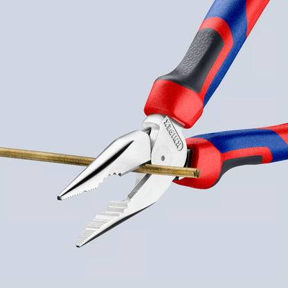 KNIPEX 08 25 185 SB Pinza universal de punta fina con mangos ergonómicos cromada 185 mm (7.25″)