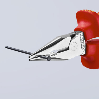 KNIPEX 08 26 145 SB Pinza aislada universal de punta fina con mangos ergonómicos 1000V cromada 145 mm (5.75″)