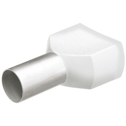 KNIPEX 97 99 370 Terminales aisladas ferrul doble color blanco para cable de 20 AWG (0.5 mm²) 200 piezas