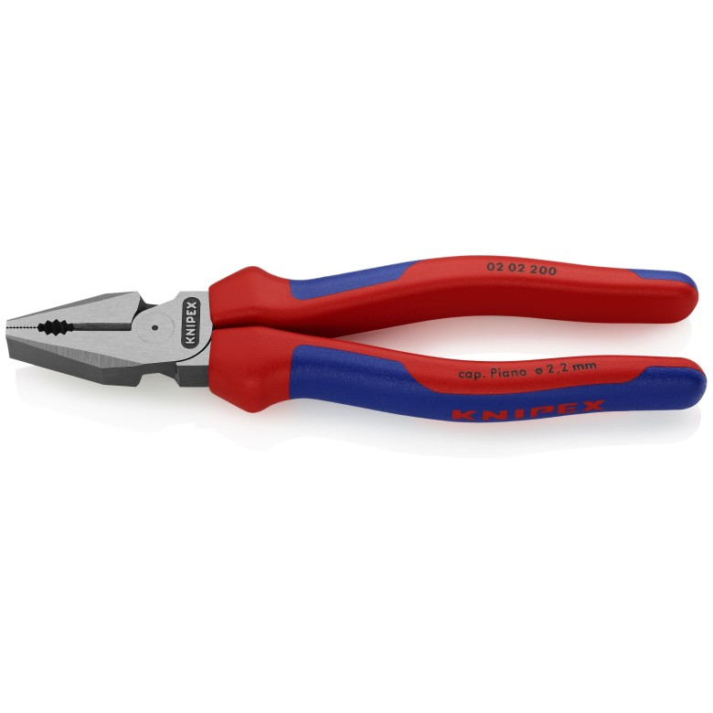 KNIPEX 02 02 200 Pinza universal de alta palanca con mangos ergonómicos pavonada 200 mm (8″)