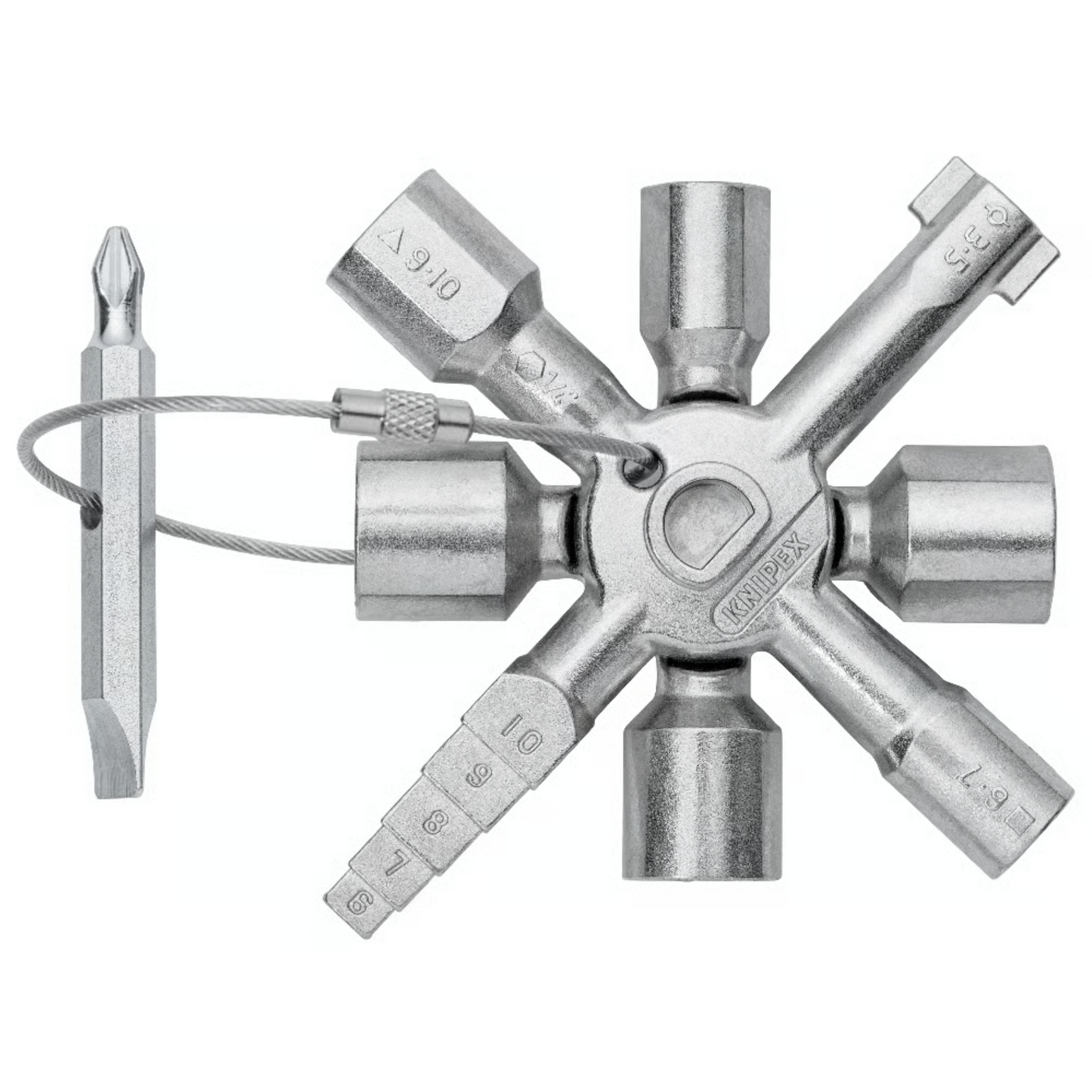 KNIPEX 00 11 01 Llave para gabinetes de control universal 92 mm (3 1/2″)