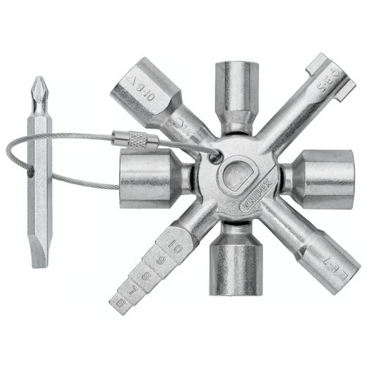 KNIPEX 00 11 01 Llave para gabinetes de control universal 92 mm (3 1/2″)