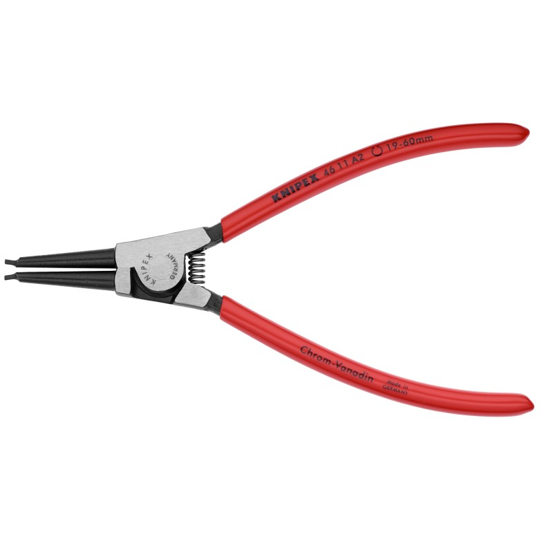 KNIPEX 46 11 A2 SB Pinza para anillos de retención externos 180 mm (7.25")