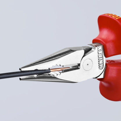 KNIPEX 08 26 145 SB Pinza aislada universal de punta fina con mangos ergonómicos 1000V cromada 145 mm (5.75″)
