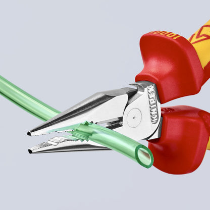 KNIPEX 08 26 145 Pinza aislada universal de punta fina con mangos ergonómicos 1000V cromada 145 mm (5.75″)