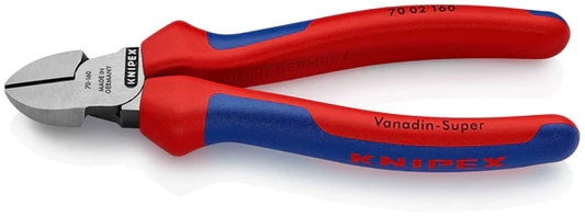 KNIPEX 70 02 160 Pinzas de corte diagonal con mangos confort acabado pavonado 160 mm