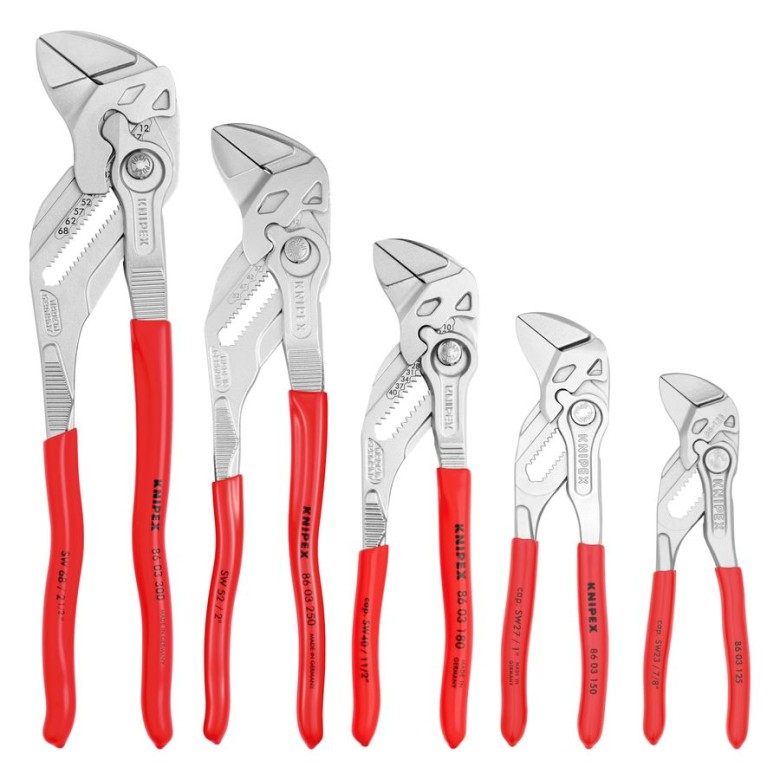 KNIPEX 00 19 55 S4 Kit de pinzas de extensión y llave en una de 5 piezas en funda