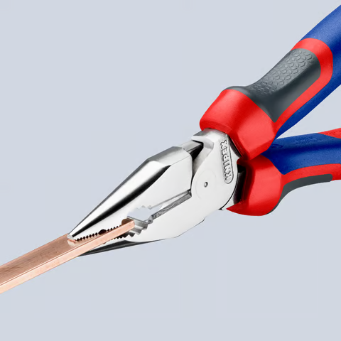KNIPEX 08 25 185 SB Pinza universal de punta fina con mangos ergonómicos cromada 185 mm (7.25″)