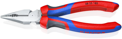 KNIPEX 08 25 185 SB Pinza universal de punta fina con mangos ergonómicos cromada 185 mm (7.25″)