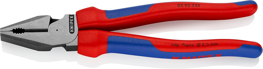 KNIPEX 02 02 225 SB Pinza universal de alta palanca con mangos ergonómicos pavonada 225 mm (9″)