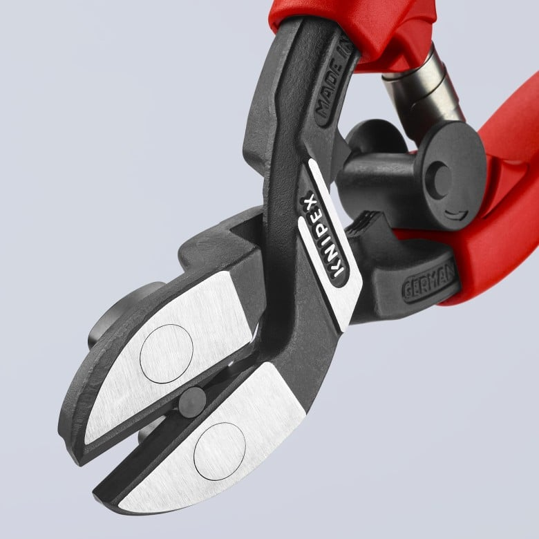 KNIPEX 71 22 200 T BK Cortapernos compacto CoBolt con anilla de protección anticaídas 200 mm (8″)