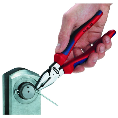 KNIPEX 02 02 180 Pinza universal de alta palanca con mangos ergonómicos pavonada 180 mm (7.25″)