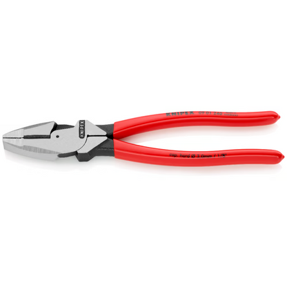KNIPEX 09 01 240 Pinza de electricista modelo americano con mangos de plástico pavonada 240 mm (9.5″)