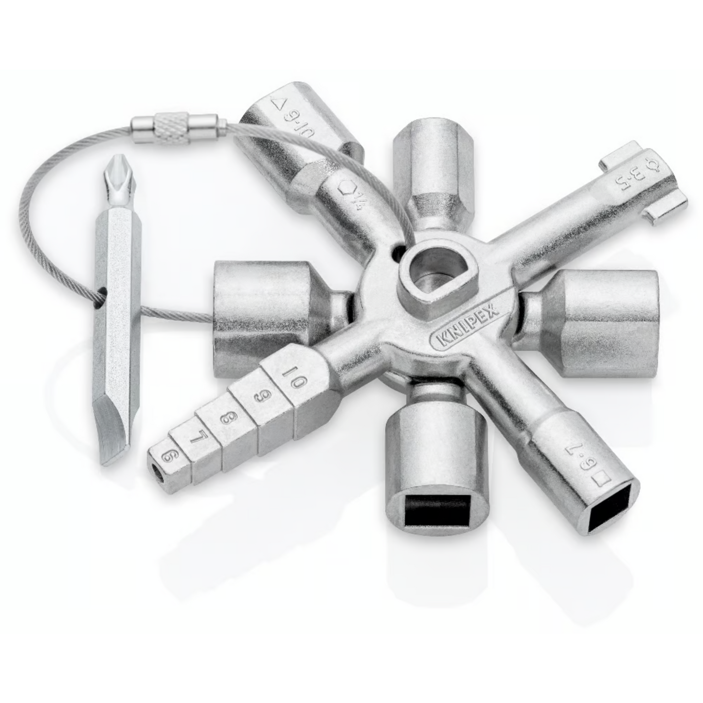 KNIPEX 00 11 01 Llave para gabinetes de control universal 92 mm (3 1/2″)