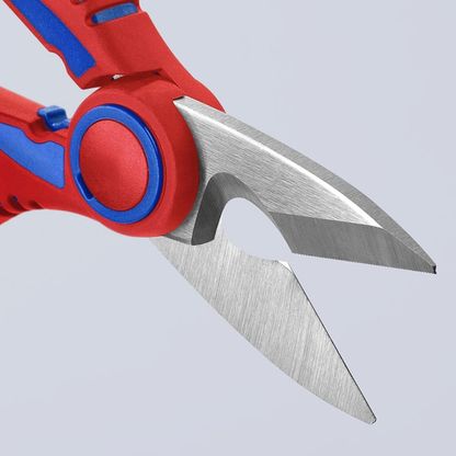 KNIPEX 95 05 10 SB Tijeras para electricista con crimpadora 160 mm