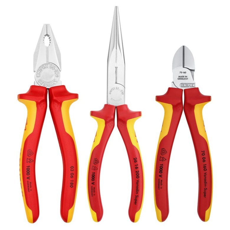 KNIPEX 00 20 12 Kit de pinzas aisladas 3 piezas