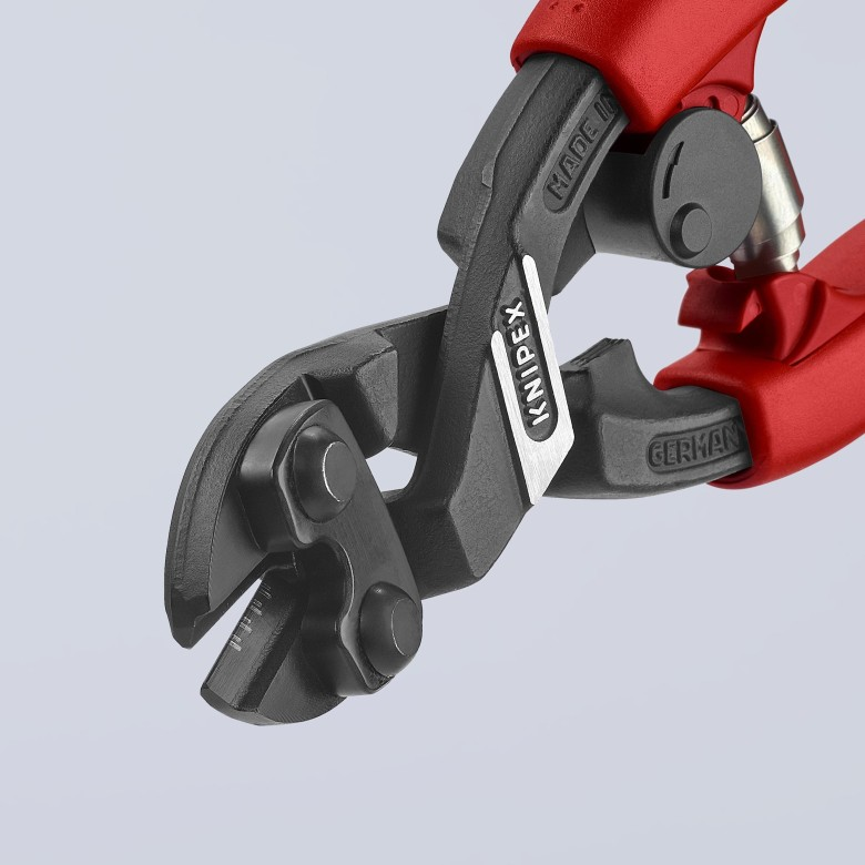 KNIPEX 71 22 200 T BK Cortapernos compacto CoBolt con anilla de protección anticaídas 200 mm (8″)