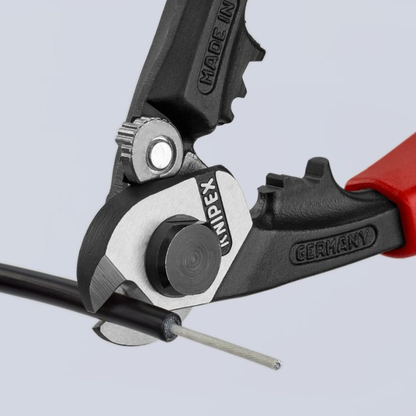 KNIPEX 95 62 190 SB Pinza cortacables para cable trenzado acerado forjado con mangos en dos componentes 190 mm