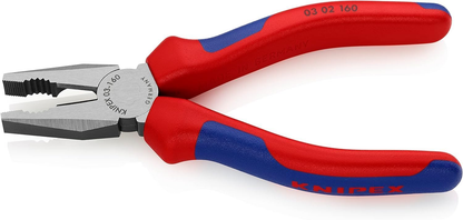 KNIPEX 03 02 160 SB Pinza universal con mangos ergonómicos pavonada 160 mm (6.25″)