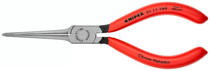 KNIPEX 31 11 160 SB Pinza de punta larga fina con mangos de plástico pavonada 160 mm (6.25″)