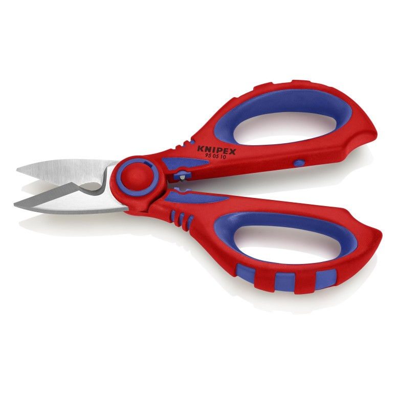 KNIPEX 95 05 10 SB Tijeras para electricista con crimpadora 160 mm