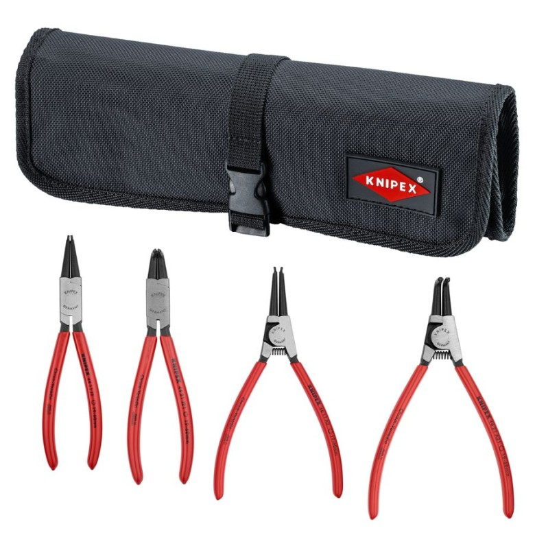 KNIPEX 00 19 56 Kit de pinzas para anillos de seguridad 4 piezas