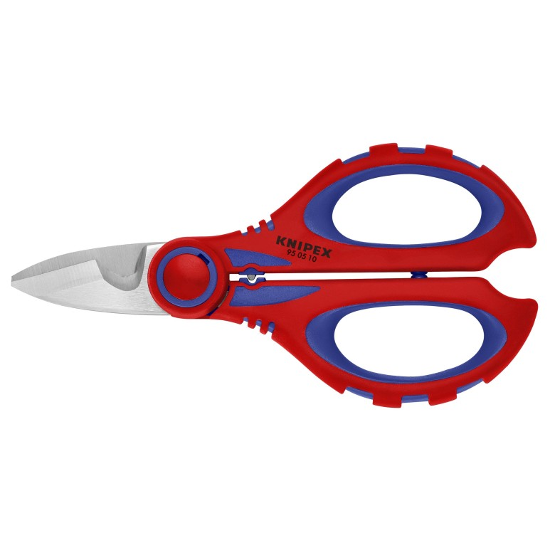 KNIPEX 95 05 10 SB Tijeras para electricista con crimpadora 160 mm