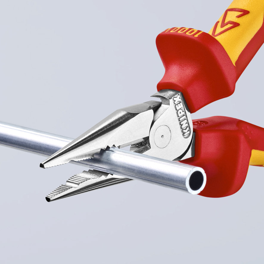 KNIPEX 08 26 145 SB Pinza aislada universal de punta fina con mangos ergonómicos 1000V cromada 145 mm (5.75″)