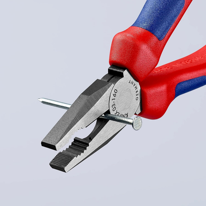 KNIPEX 03 02 160 SB Pinza universal con mangos ergonómicos pavonada 160 mm (6.25″)