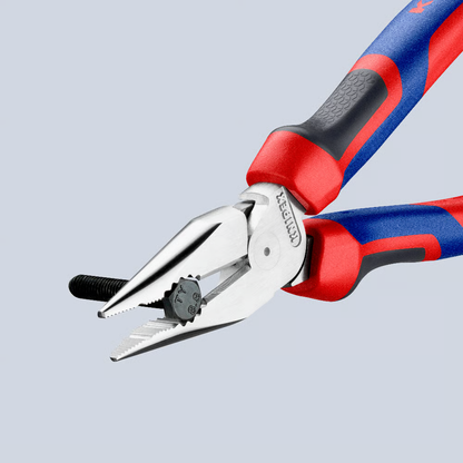 KNIPEX 08 25 185 SB Pinza universal de punta fina con mangos ergonómicos cromada 185 mm (7.25″)