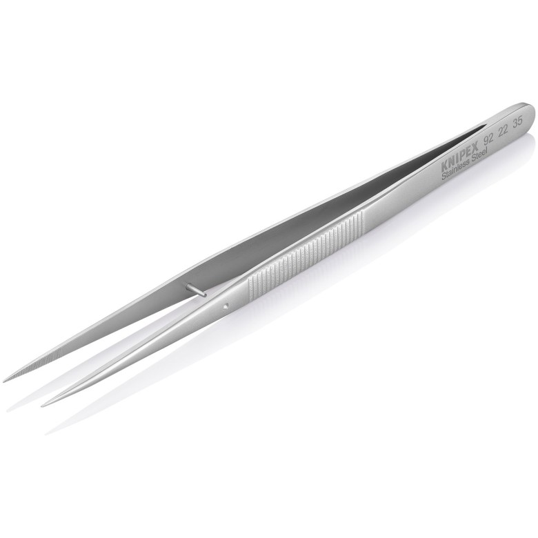 KNIPEX 92 22 35 Pinza de precisión de punta fina con pasador 155 mm (6″)