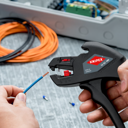 KNIPEX 12 62 180 Pinza pelacables automática ComStrip 24-10 AWG 180 mm (7.25″)