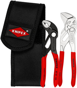 KNIPEX 00 20 72 V01 Juego de pinzas mini en bolsa porta-herramientas de cinturón 2 piezas
