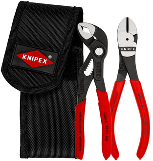 KNIPEX 00 20 72 V02 Juego de pinzas mini en bolsa porta-herramientas de cinturón 2 piezas