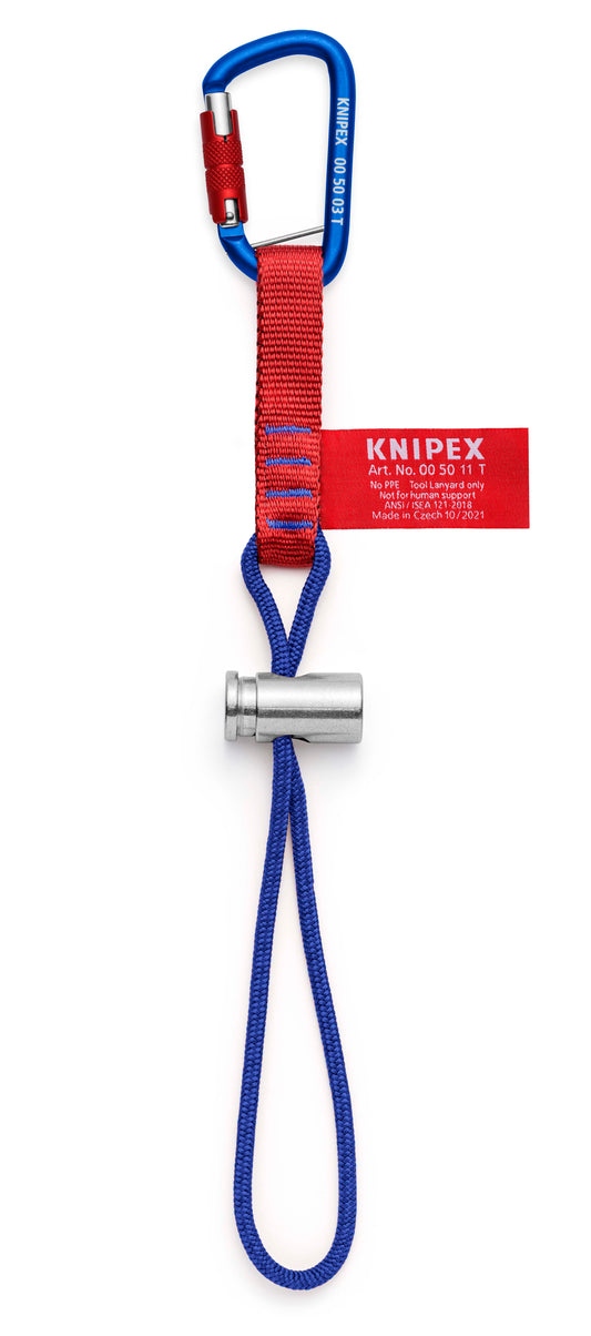 KNIPEX 00 50 13 T BK Correas Adaptadoras con mosquetón fijado 