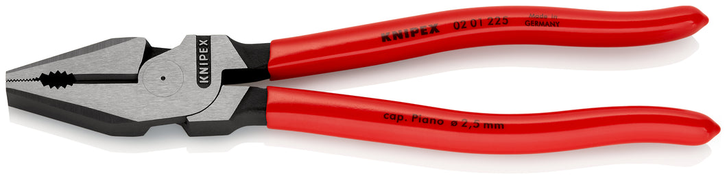KNIPEX 02 01 225 SB Pinza universal para trabajos pesados recubierto de plástico acabado pavonado 225 mm