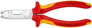 KNIPEX 13 46 165 SB Pelacables multifuncional aislados con fundas en dos componentes, según norma VDE cromado 165 mm