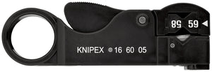 KNIPEX 16 60 05 SB Herramienta pelacables para cables coaxiales  105 mm