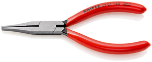 KNIPEX 23 01 140 Pinza con bocas planas con filos de corte (pinza de precisión para mecánicos) recubierto de plástico 140 mm